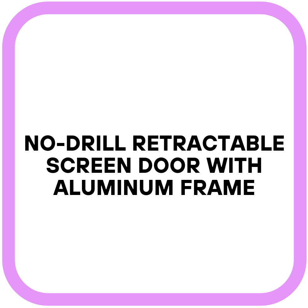 No-Drill Retractable Screen Door with Aluminum Frame