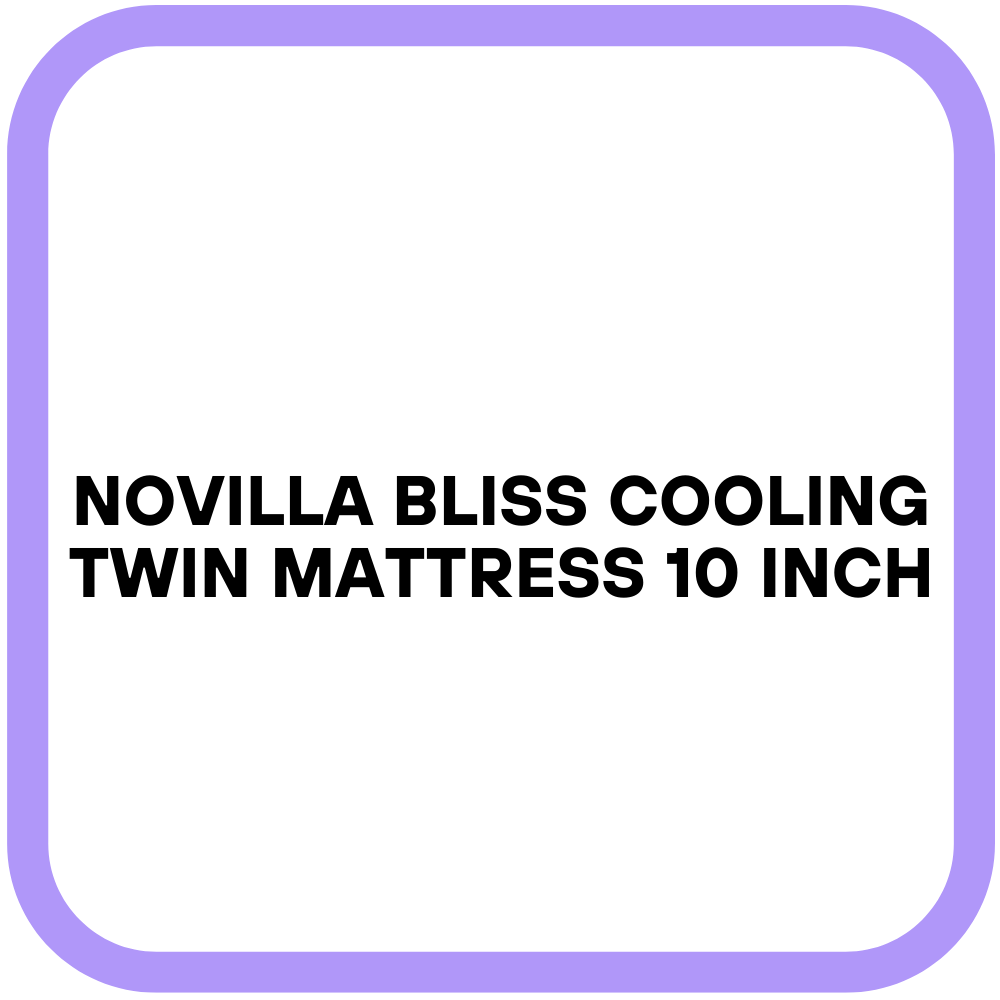 Novilla Bliss Cooling Twin Mattress 10 Inch