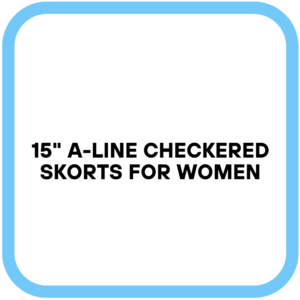 15" A-Line Checkered Skorts for Women