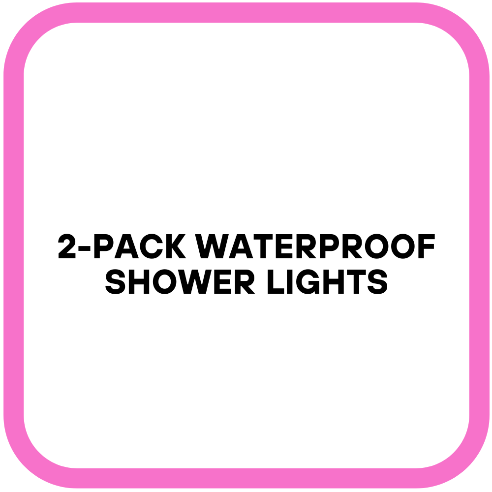 2-Pack Waterproof Shower Lights