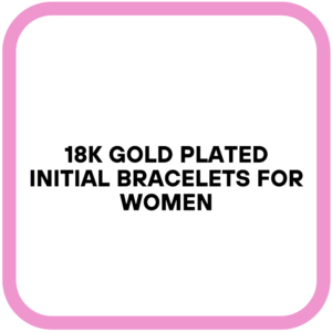 18K Gold Plated Initial Bracelets for Women