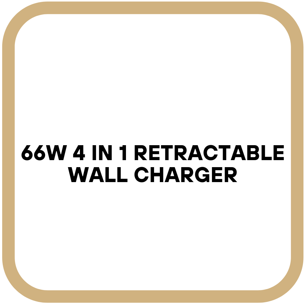 66W 4 in 1 Retractable Wall Charger
