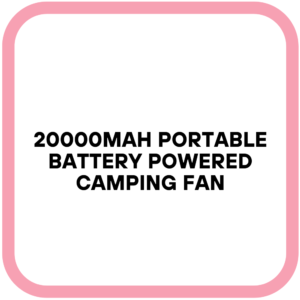 20000mAh Portable Battery Powered Camping Fan