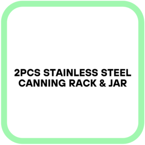 2PCS Stainless Steel Canning Rack & Jar