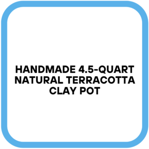 Handmade 4.5-Quart Natural Terracotta Clay Pot