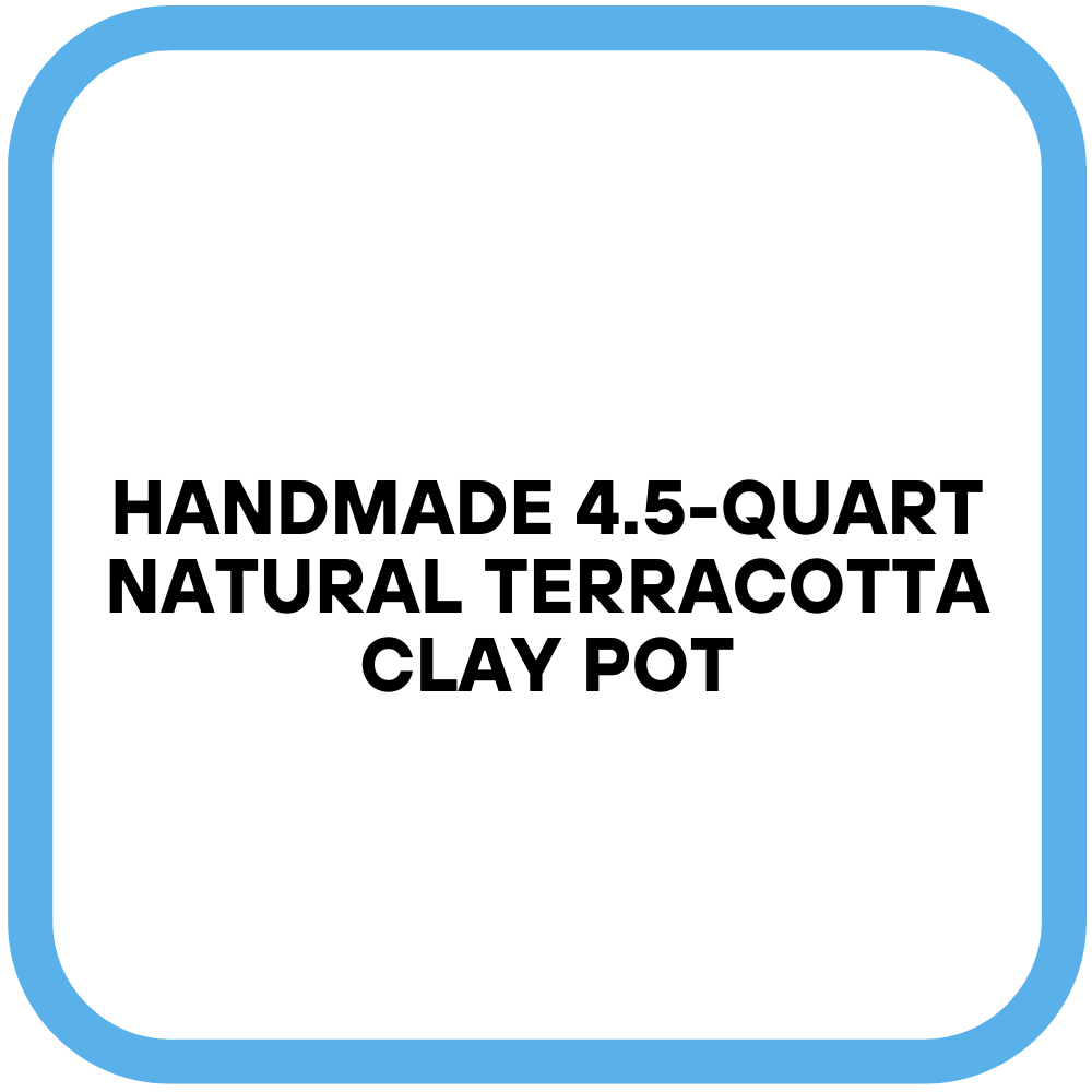 Handmade 4.5-Quart Natural Terracotta Clay Pot