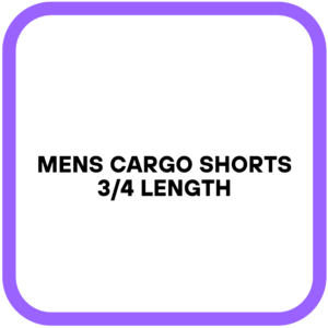 Mens Cargo Shorts 3/4 Length