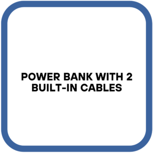 Power Bank with 2 Built-in Cables