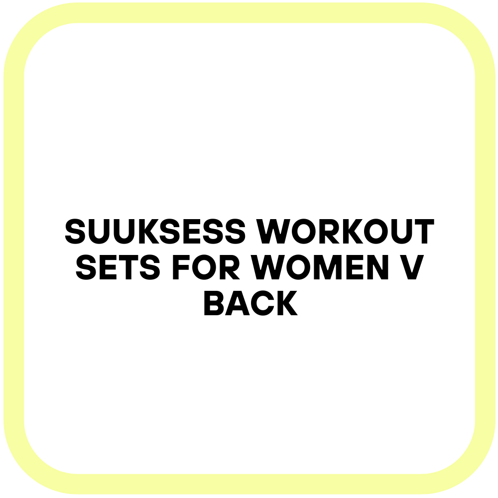 SUUKSESS Workout Sets for Women V Back