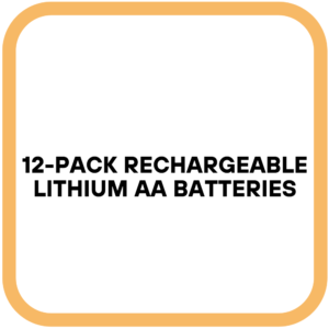 12-Pack Rechargeable Lithium aa Batteries