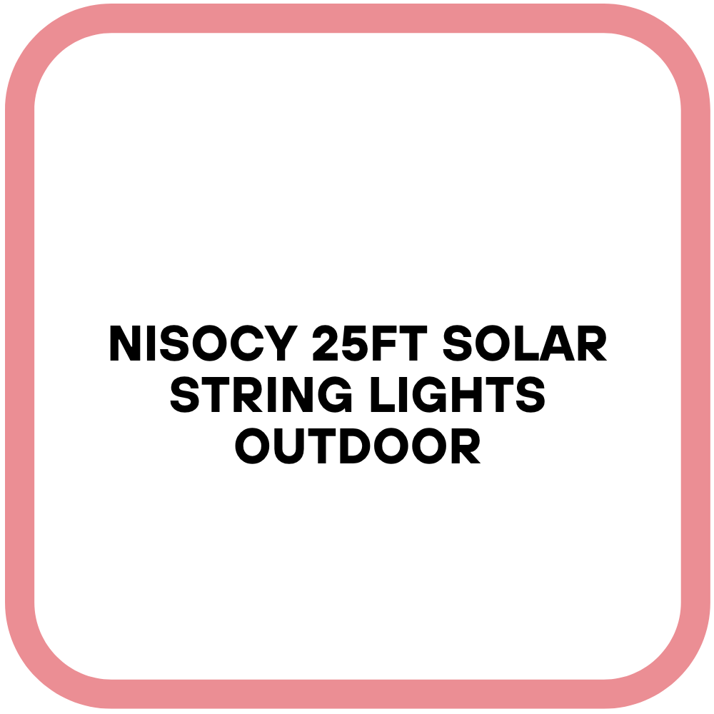 Nisocy 25FT Solar String Lights Outdoor