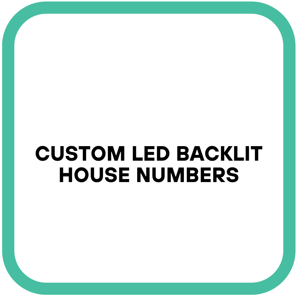Custom LED Backlit House Numbers