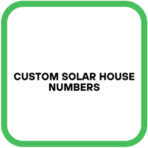 Custom Solar House Numbers