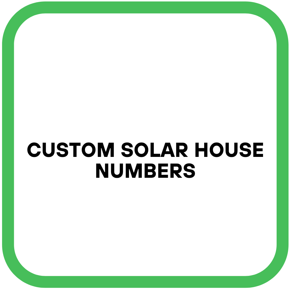 Custom Solar House Numbers
