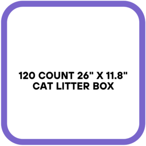 120 Count 26" x 11.8" Cat Litter Box