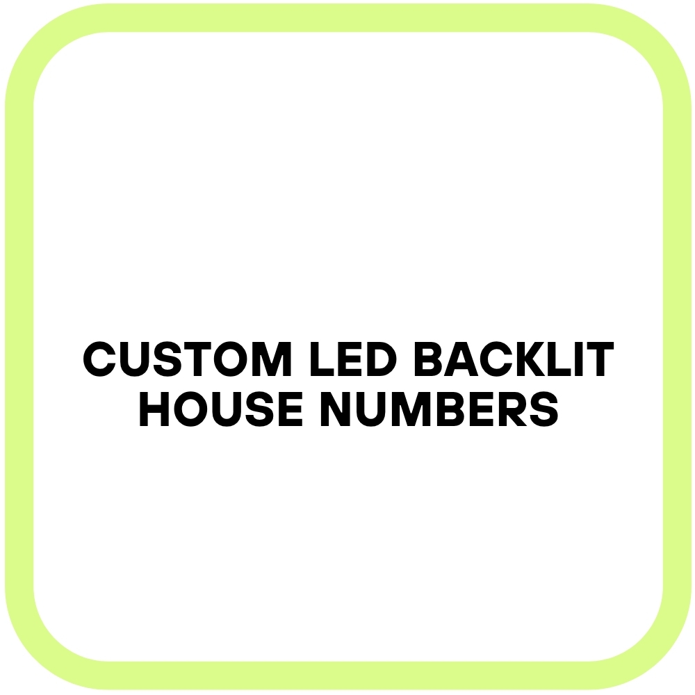 Custom LED Backlit House Numbers