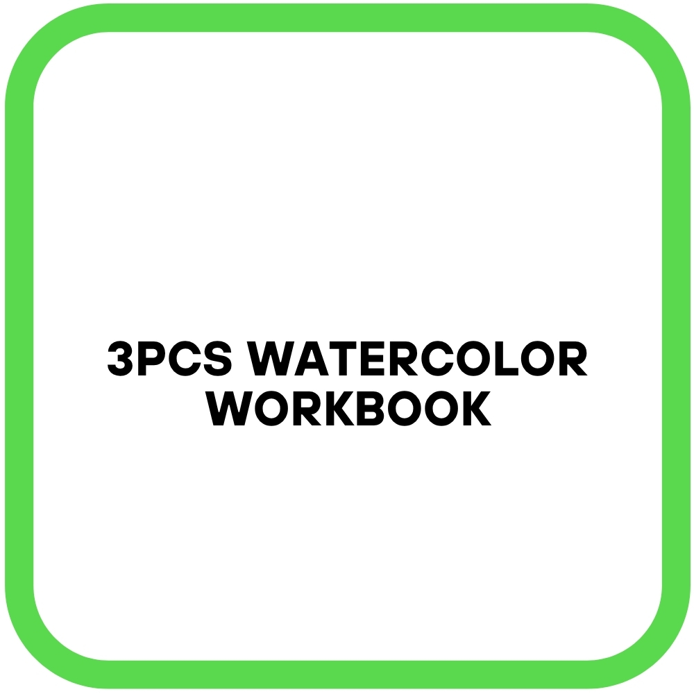 3Pcs Watercolor Workbook