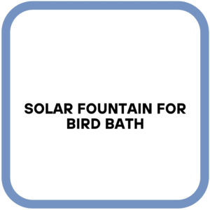 Solar Fountain for Bird Bath