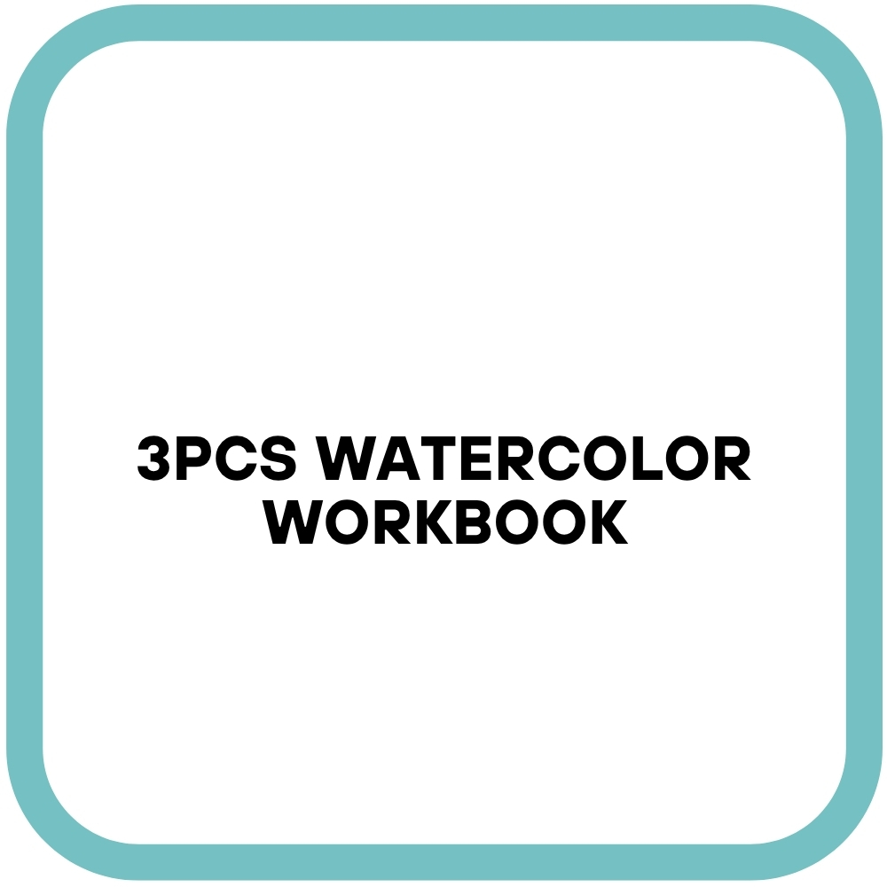 3Pcs Watercolor Workbook
