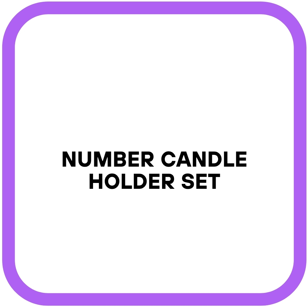 Number Candle Holder Set