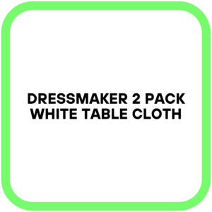 DRESSMAKER 2 Pack White Table Cloth