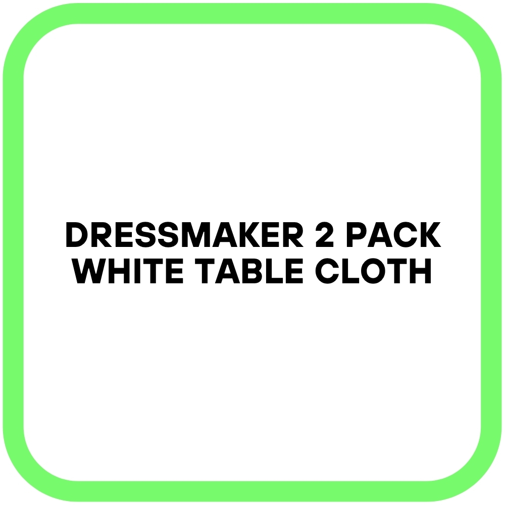 DRESSMAKER 2 Pack White Table Cloth