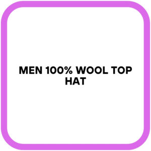 Men 100% Wool Top Hat