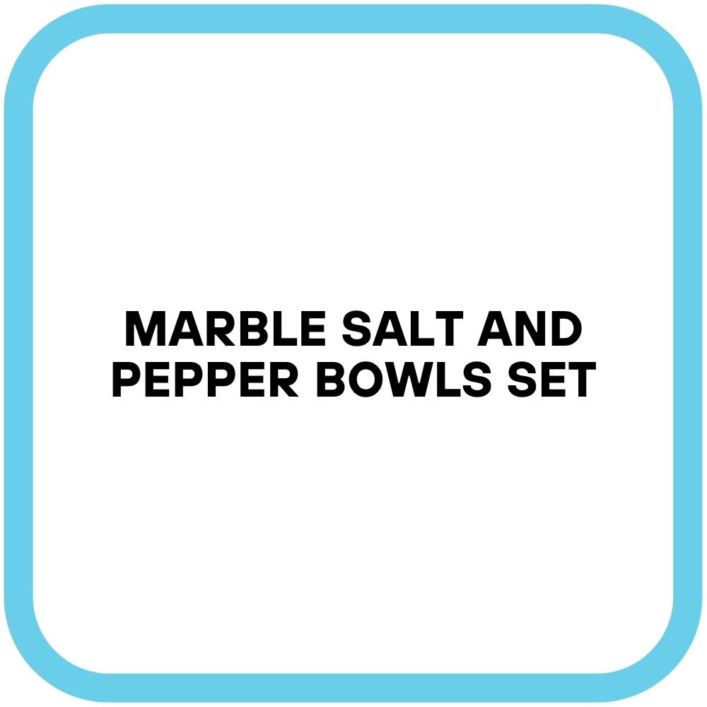 Marble Salt and Pepper Bowls Set