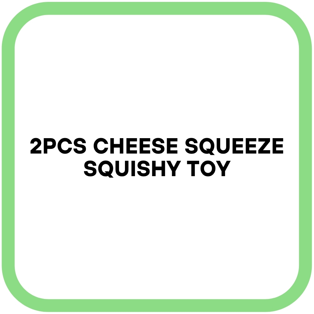 2Pcs Cheese Squeeze Squishy Toy