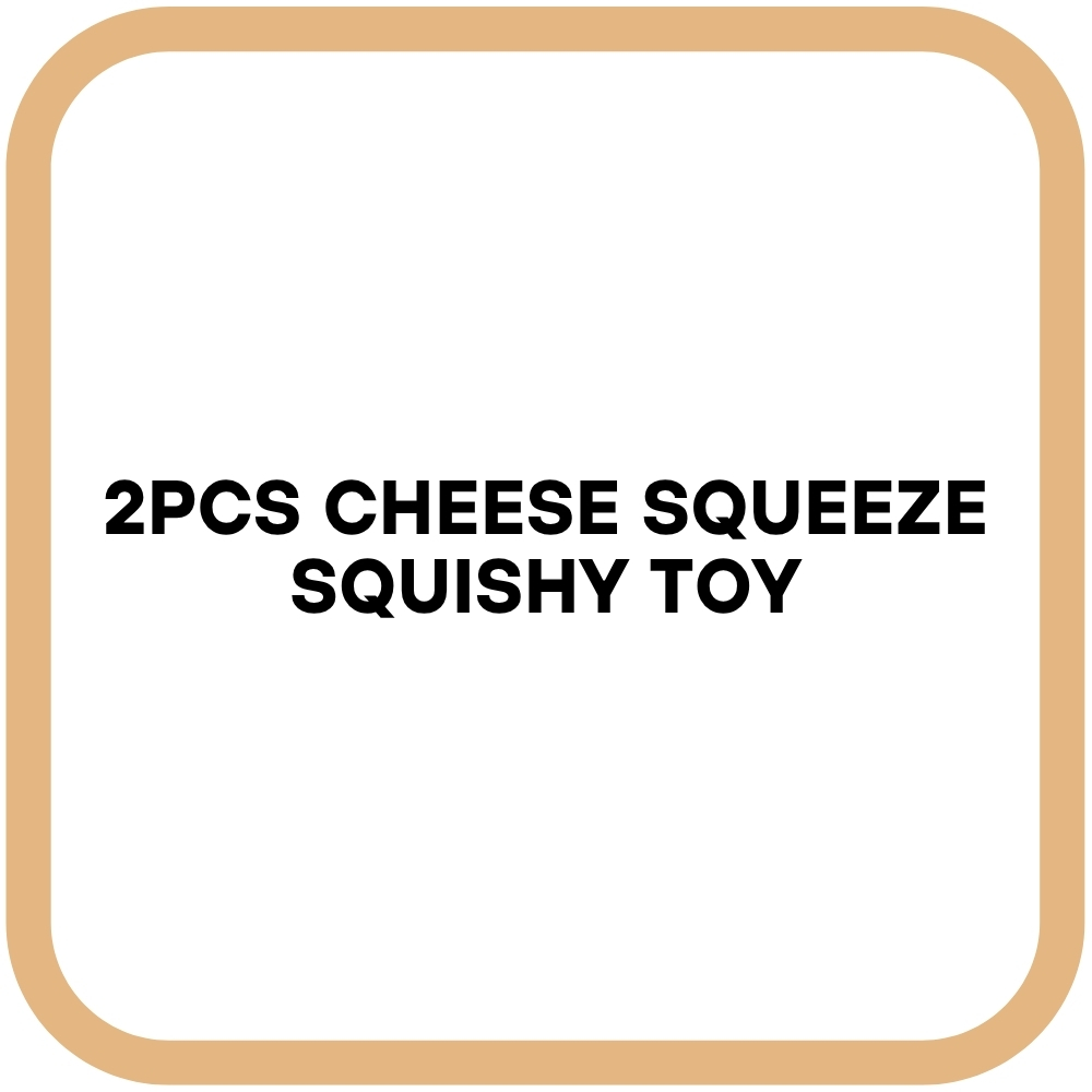 2Pcs Cheese Squeeze Squishy Toy