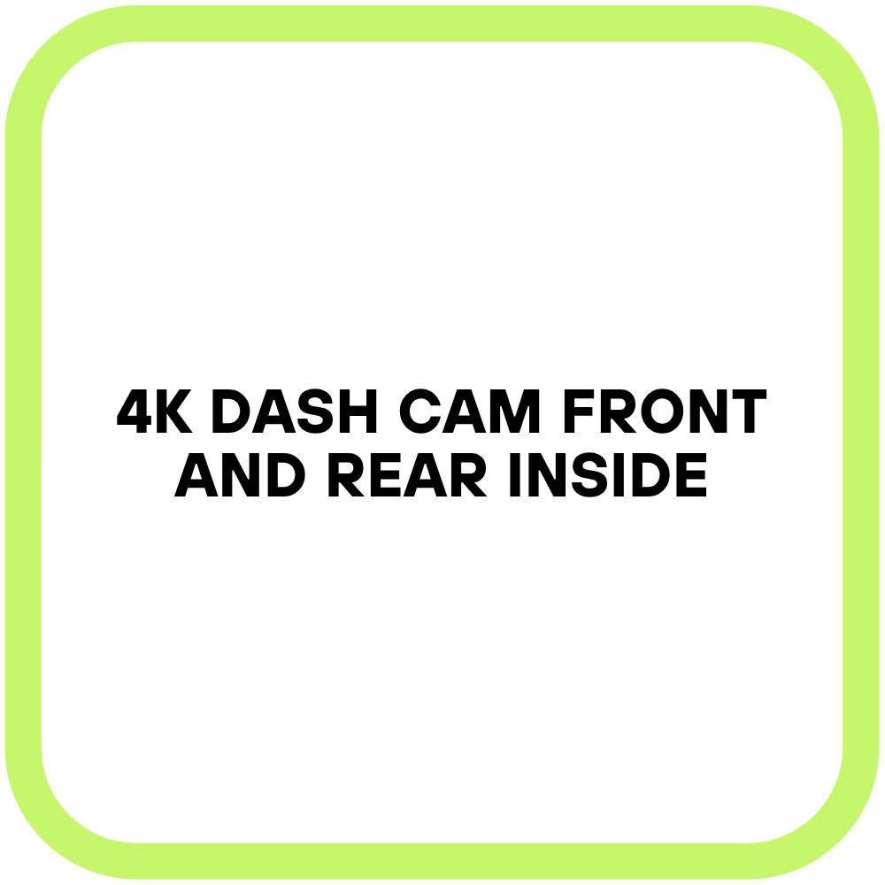 4K Dash Cam Front and Rear Inside