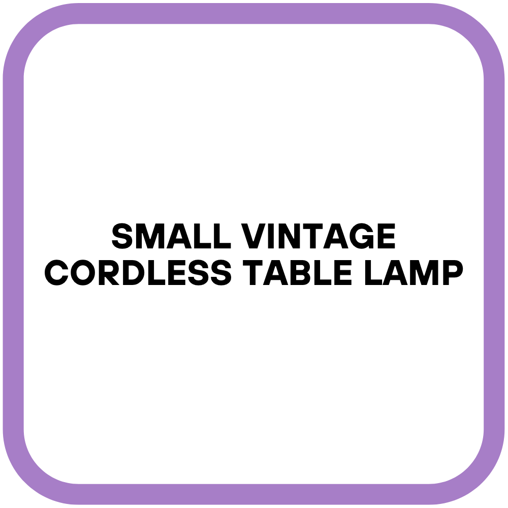 Small Vintage Cordless Table Lamp