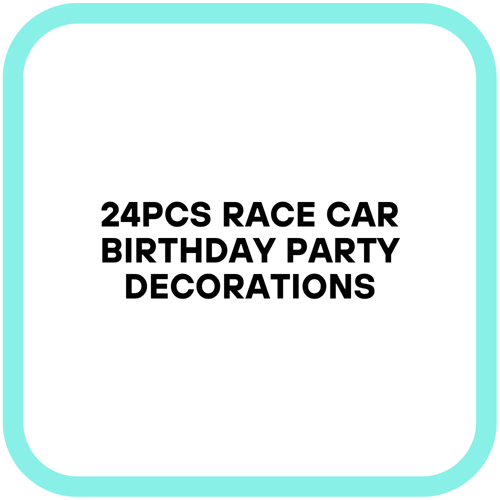 24Pcs Race Car Birthday Party Decorations