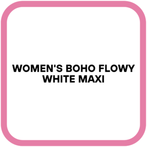 Women's Boho Flowy White Maxi