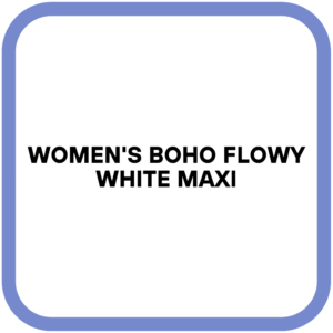 Women's Boho Flowy White Maxi