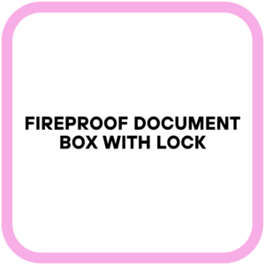 Fireproof Document Box with Lock