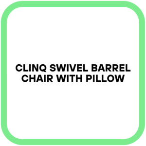 ClinQ Swivel Barrel Chair with Pillow