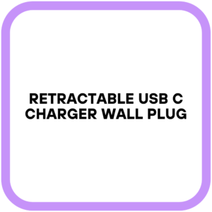 Retractable USB C Charger Wall Plug