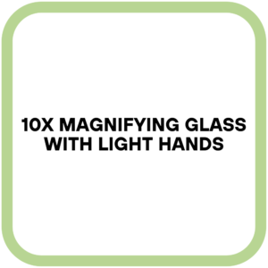 10X Magnifying Glass with Light Hands