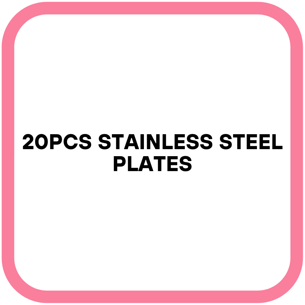 20PCS Stainless Steel Plates