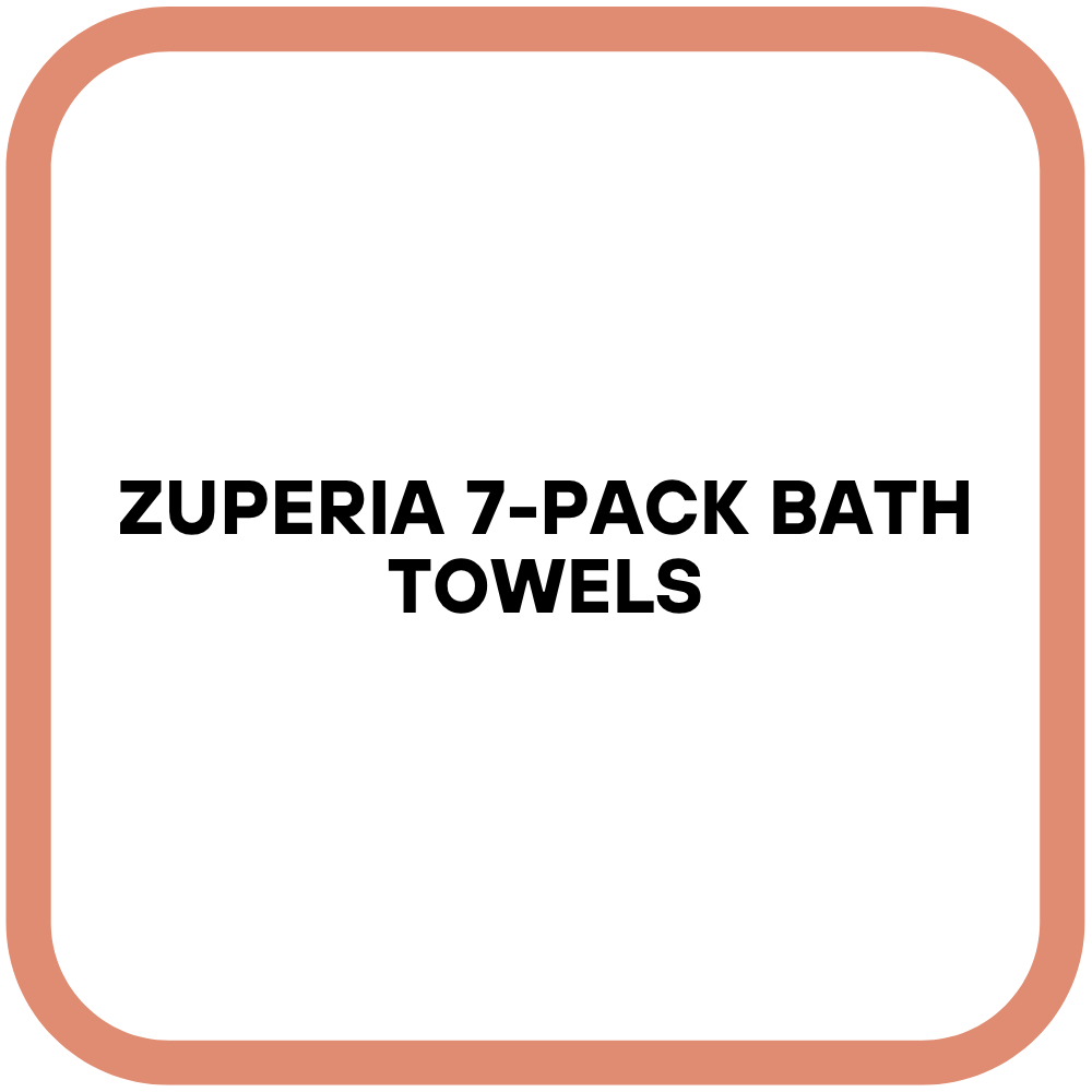 ZUPERIA 7-Pack Bath Towels