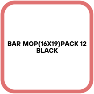 Bar mop(16x19)pack 12 Black