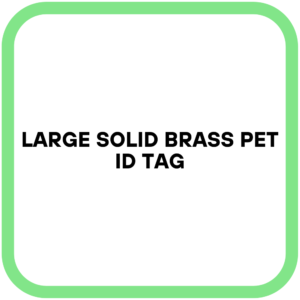 Large Solid Brass Pet ID Tag