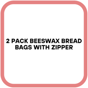 2 Pack Beeswax Bread Bags with Zipper