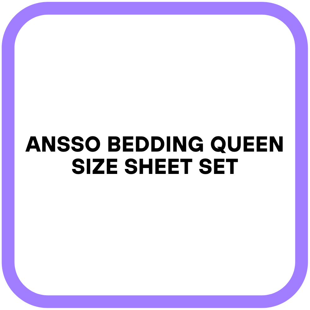 ANSSO Bedding Queen Size Sheet Set