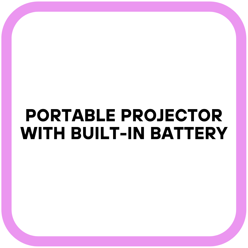 Portable Projector with Built-in Battery