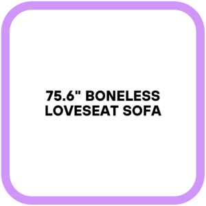 75.6" Boneless Loveseat Sofa