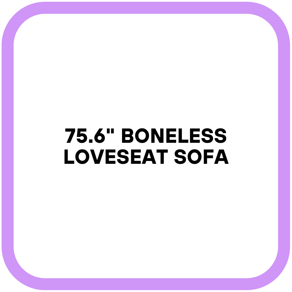 75.6" Boneless Loveseat Sofa