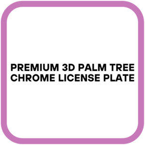Premium 3D Palm Tree Chrome License Plate