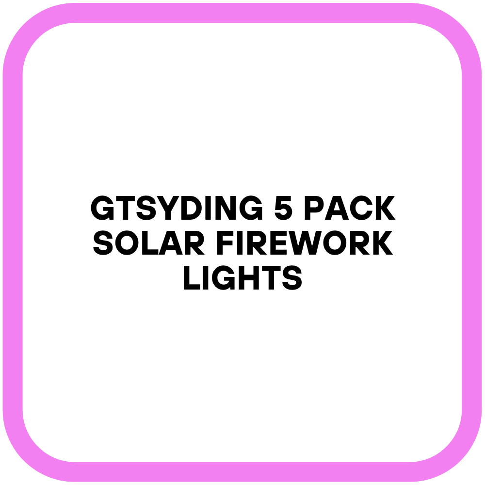 GTSYDING 5 Pack Solar Firework Lights